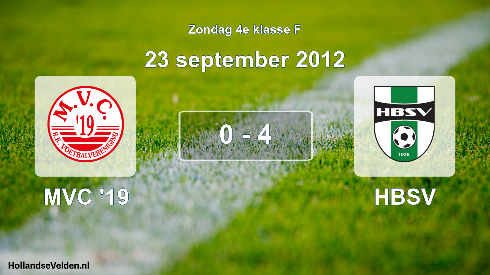 Total number of matches played: MVC '19 - HBSV 0 - 4 (23 September 2012)