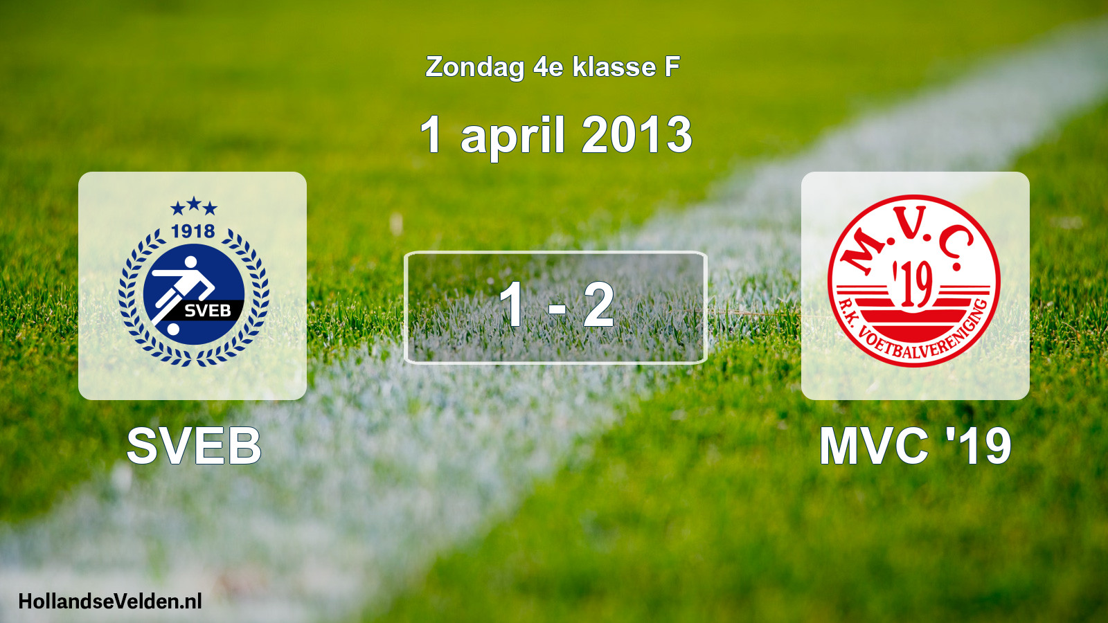 Total number of matches played: SVEB - MVC '19 1 - 2 (1 April 2013)