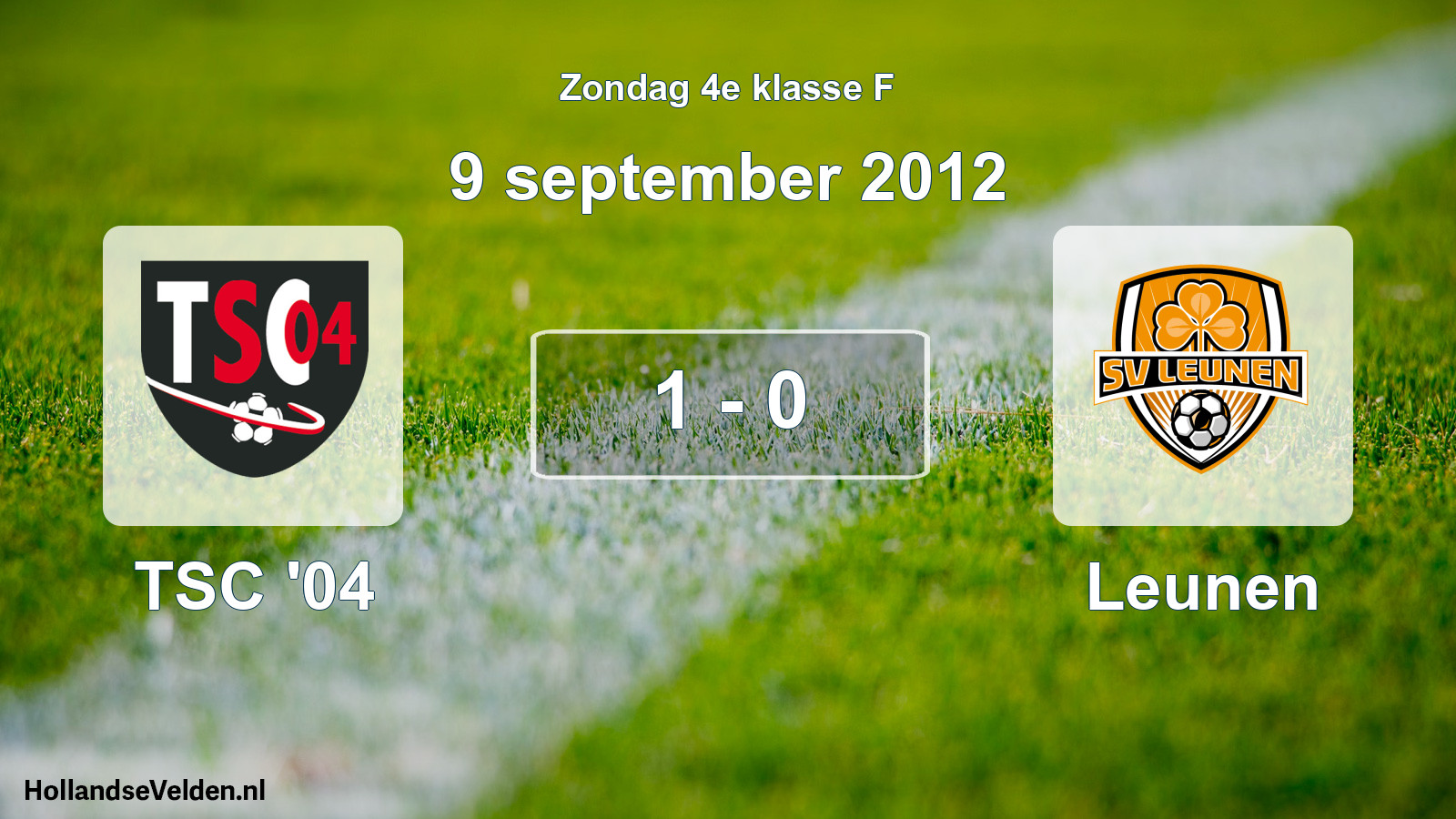 Total number of matches played: TSC '04 - Leunen 1 - 0 (9 September 2012)