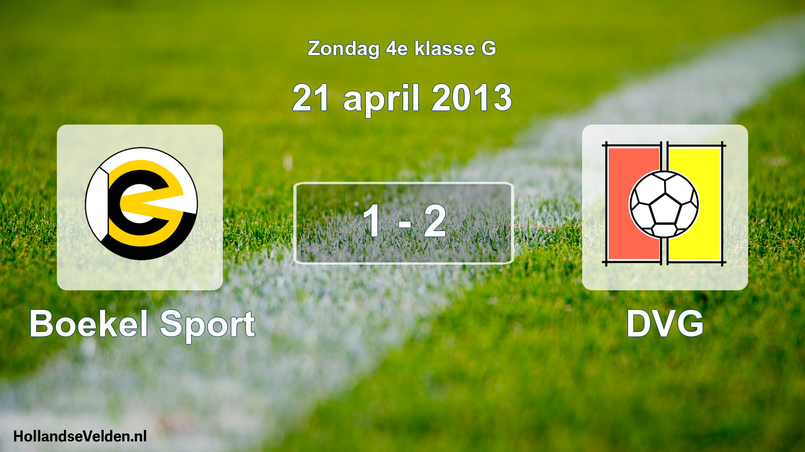 Total number of matches played: Boekel Sport - DVG 1 - 2 (21 April 2013)