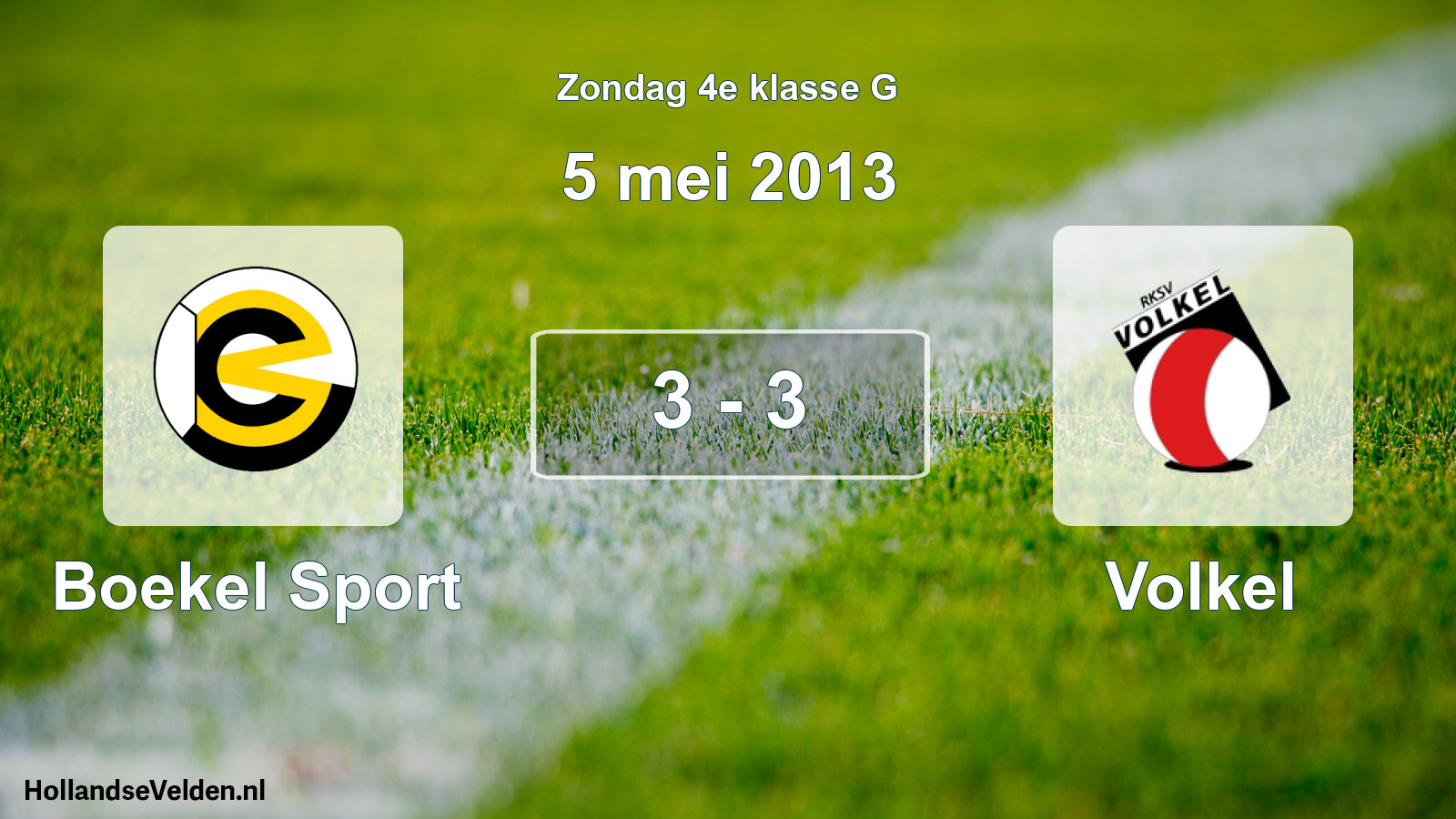 Total number of matches played: Boekel Sport - Volkel 3 - 3 (5 May 2013)
