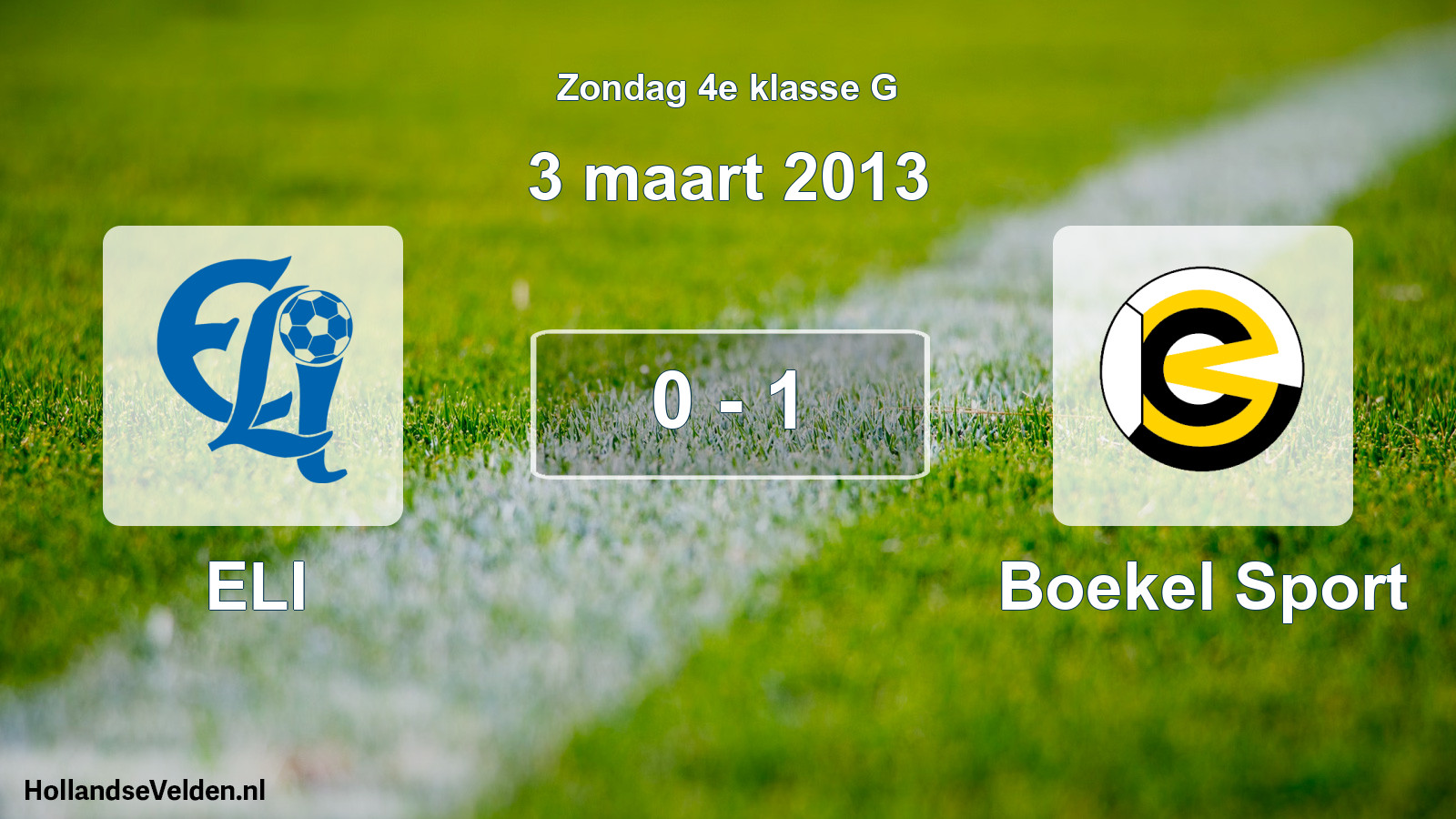 Total number of matches played: ELI - Boekel Sport 0 - 1 (3 March 2013)