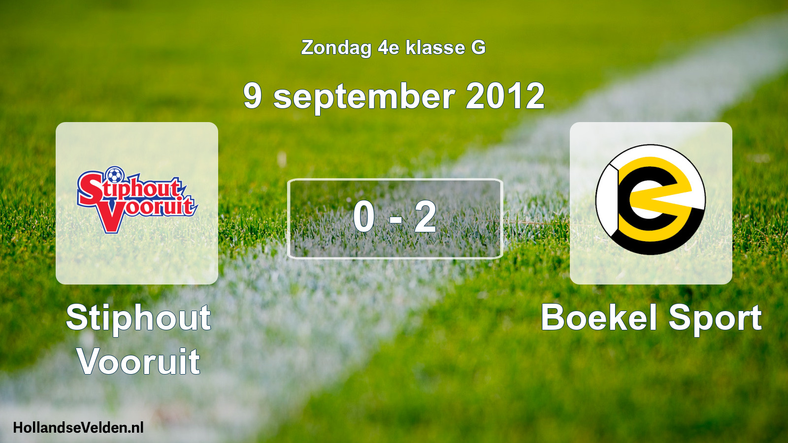 Total number of matches played: Stiphout Vooruit - Boekel Sport 0 - 2 (9 September 2012)