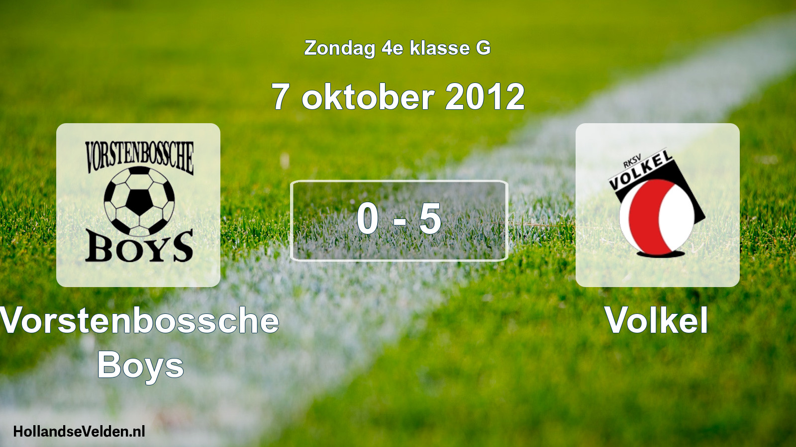 Total number of matches played: Vorstenbossche Boys - Volkel 0 - 5 (7 October 2012)