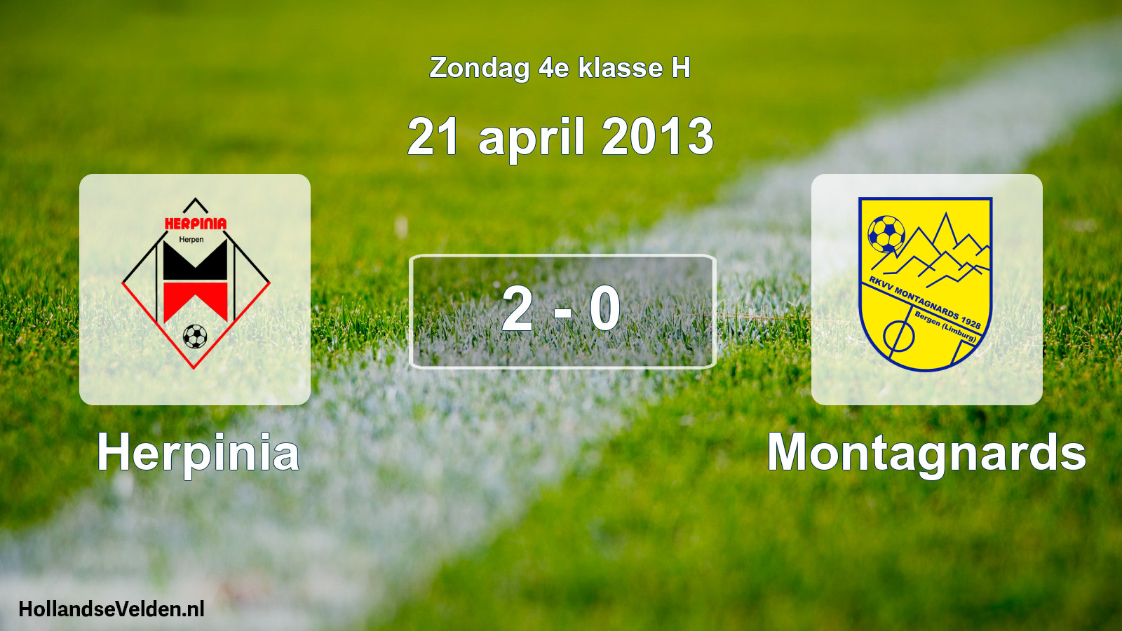 Total number of matches played: Herpinia - Montagnards 2 - 0 (21 April 2013)