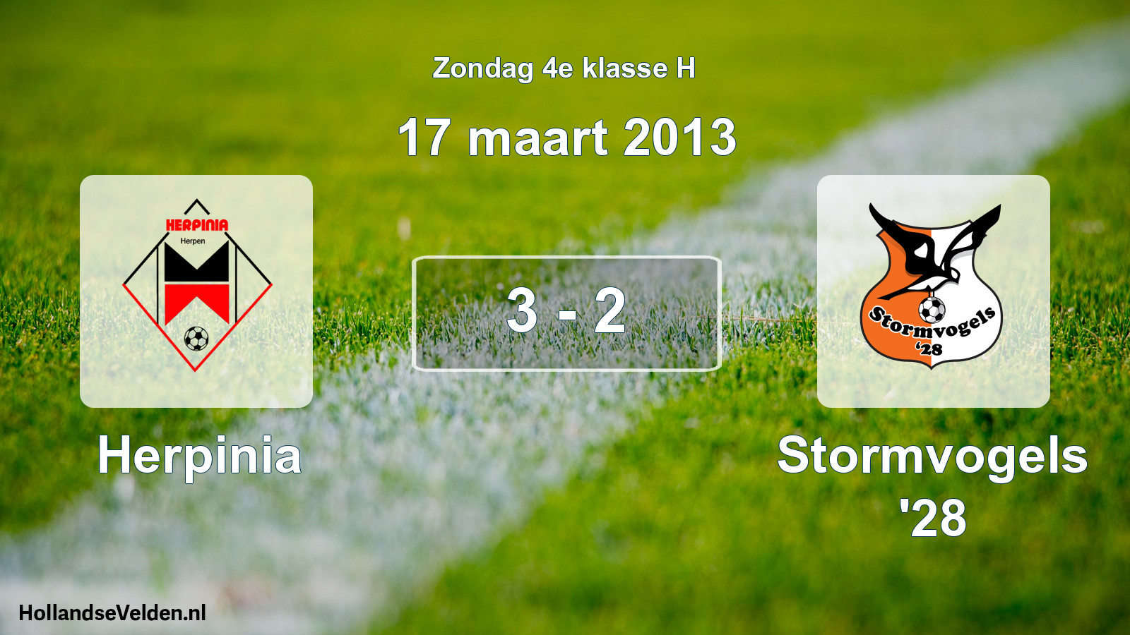 Total number of matches played: Herpinia - Stormvogels '28 3 - 2 (17 March 2013)