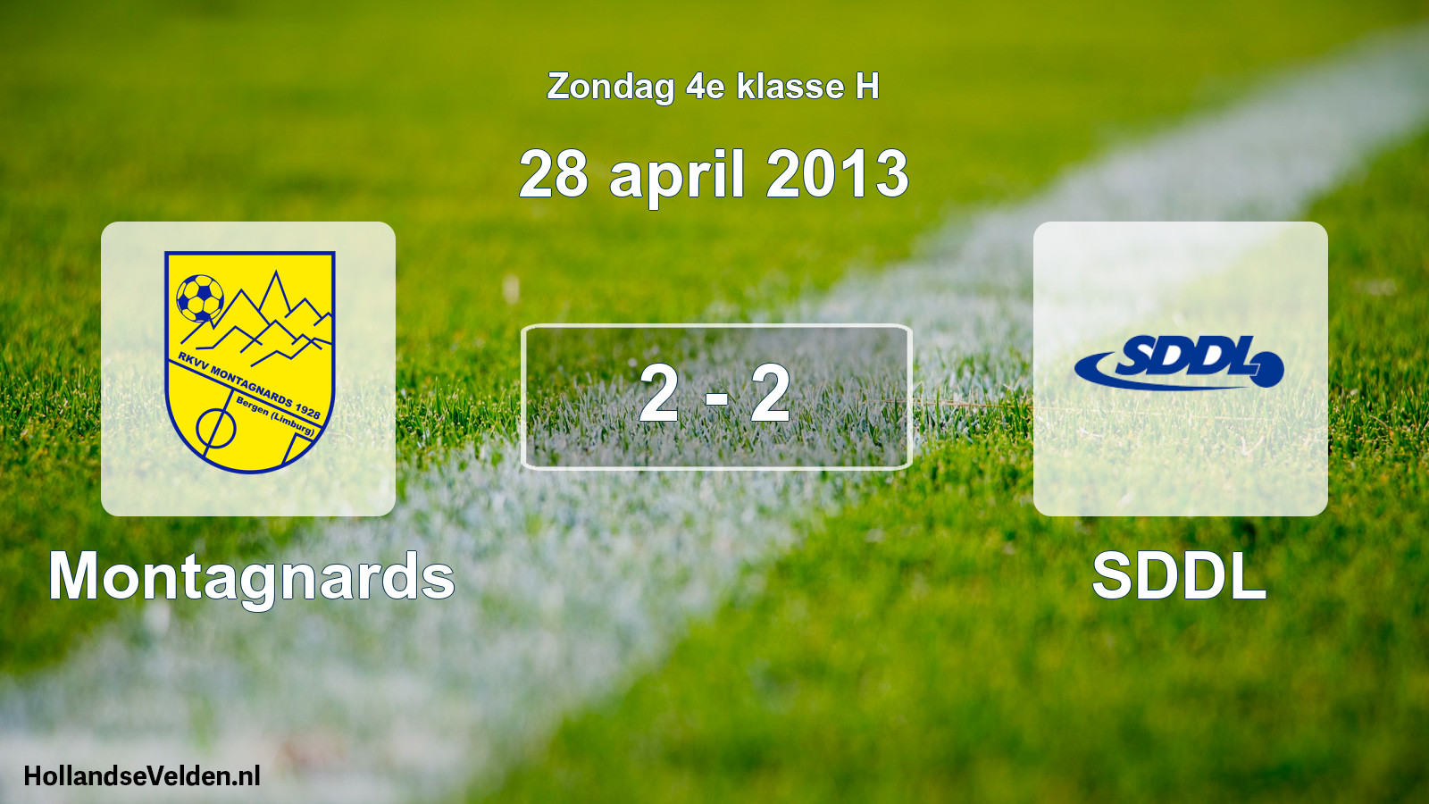 Total number of matches played: Montagnards - SDDL 2 - 2 (28 April 2013)