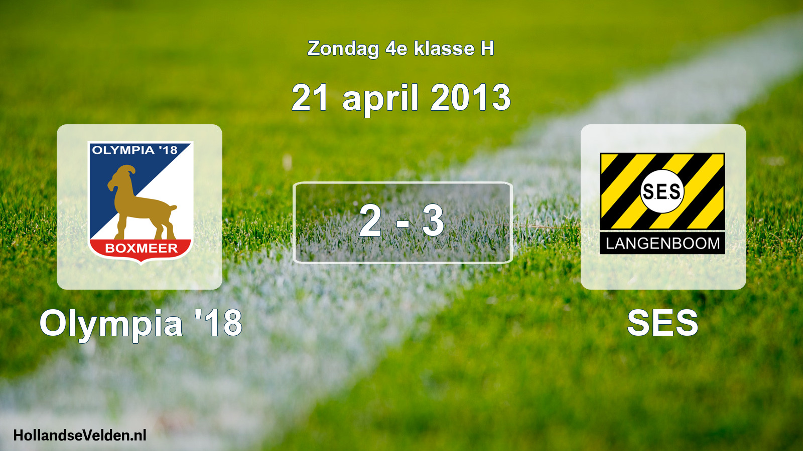 Total number of matches played: Olympia '18 - SES 2 - 3 (21 April 2013)