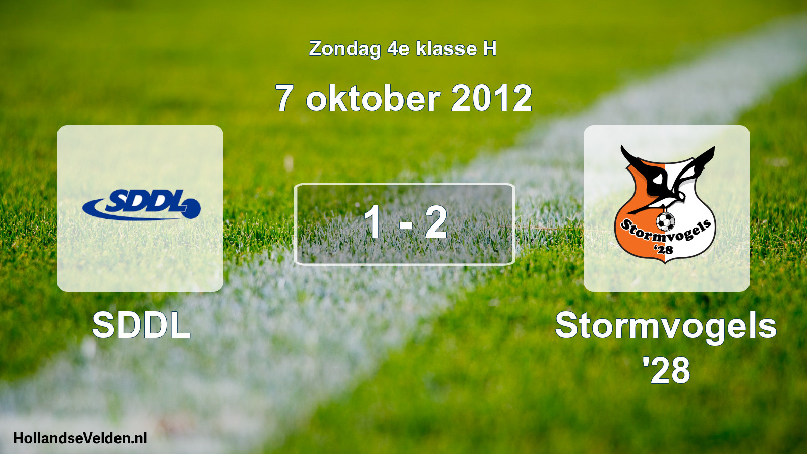 Total number of matches played: SDDL - Stormvogels '28 1 - 2 (7 October 2012)