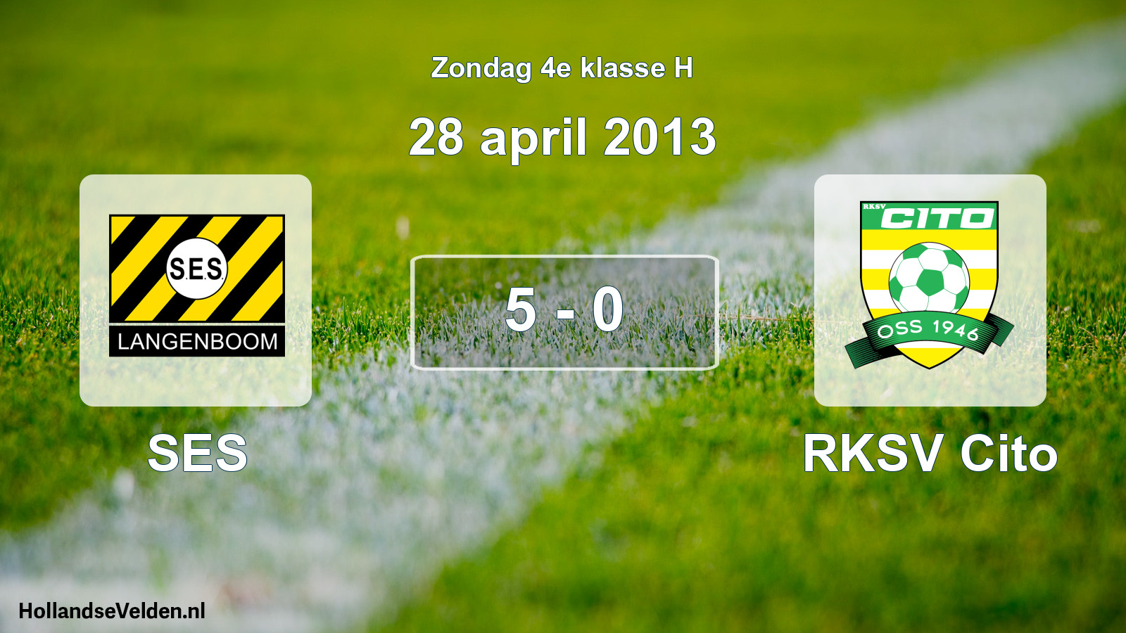 Total number of matches played: SES - RKSV Cito 5 - 0 (28 April 2013)