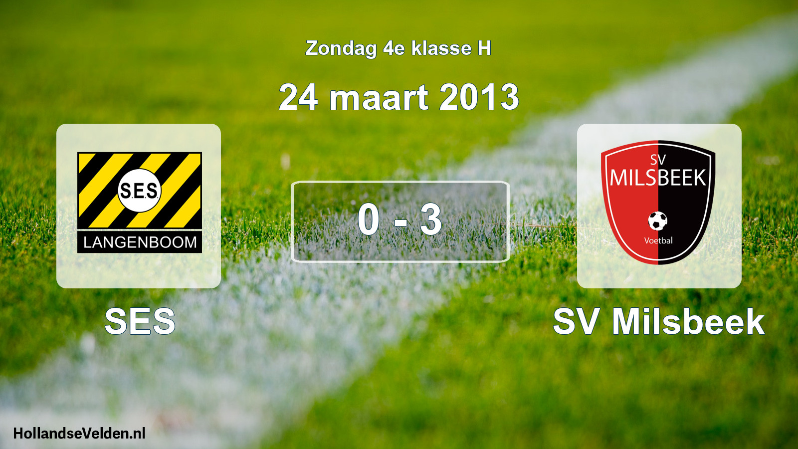 Total number of matches played: SES - SV Milsbeek 0 - 3 (24 March 2013)