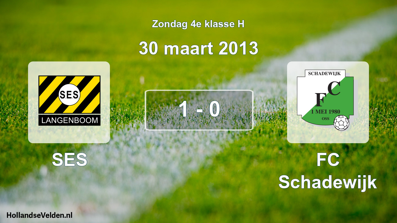 Total number of matches played: SES - FC Schadewijk 1 - 0 (30 March 2013)