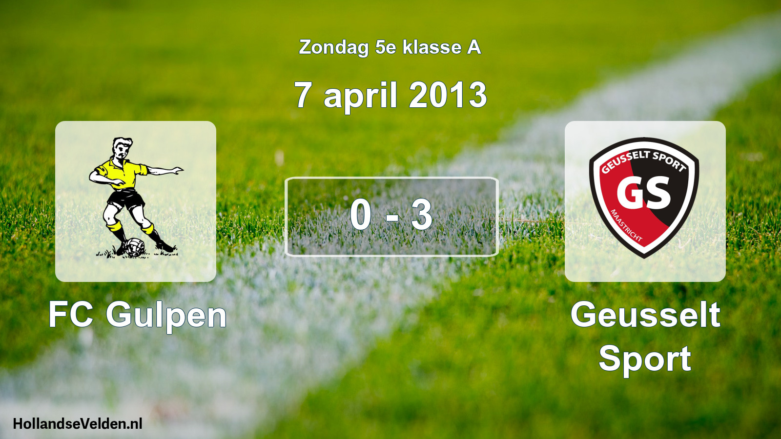 Total number of matches played: FC Gulpen - Geusselt Sport 0 - 3 (7 April 2013)