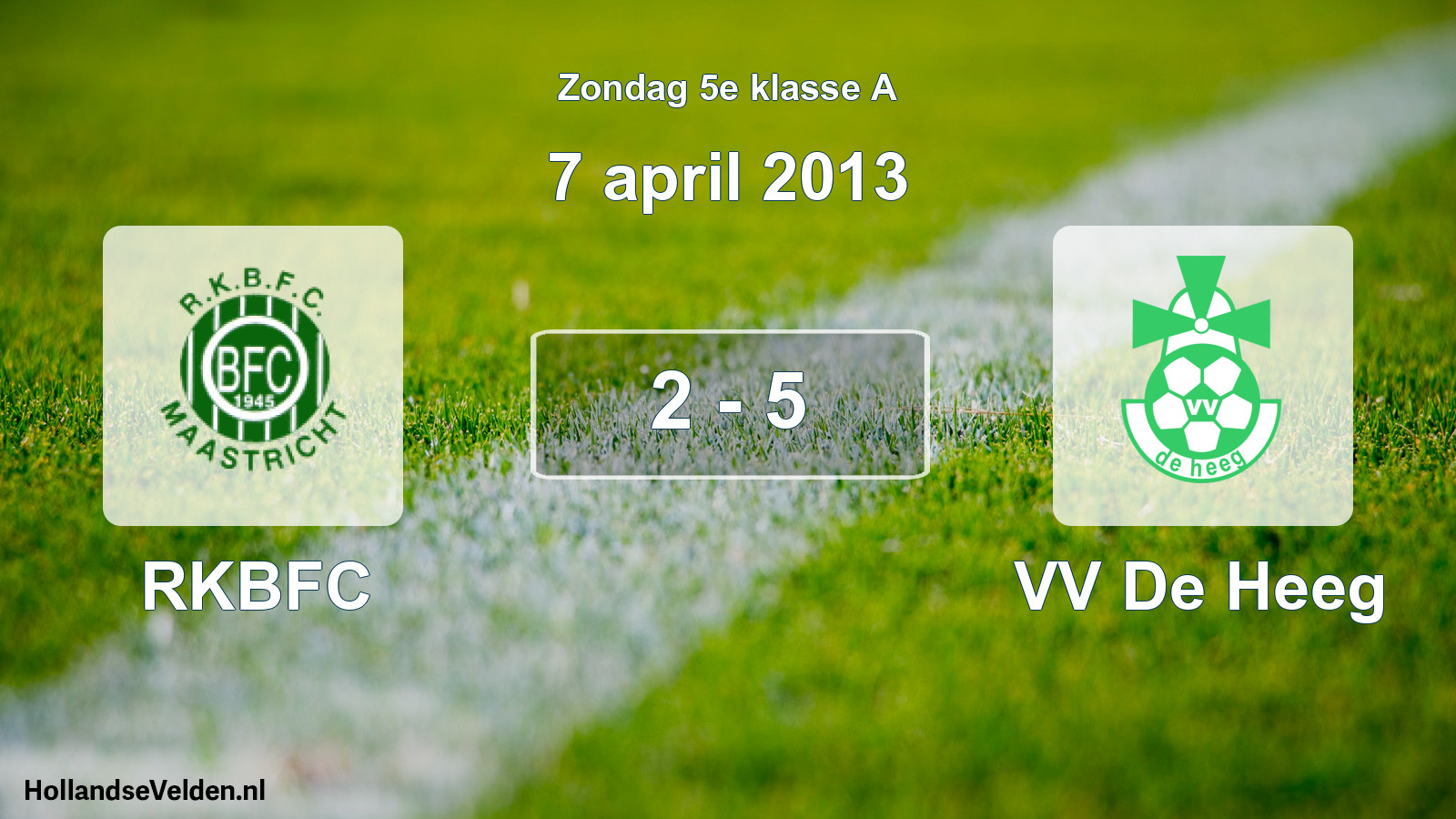 Total number of matches played: RKBFC - VV De Heeg 2 - 5 (7 April 2013)