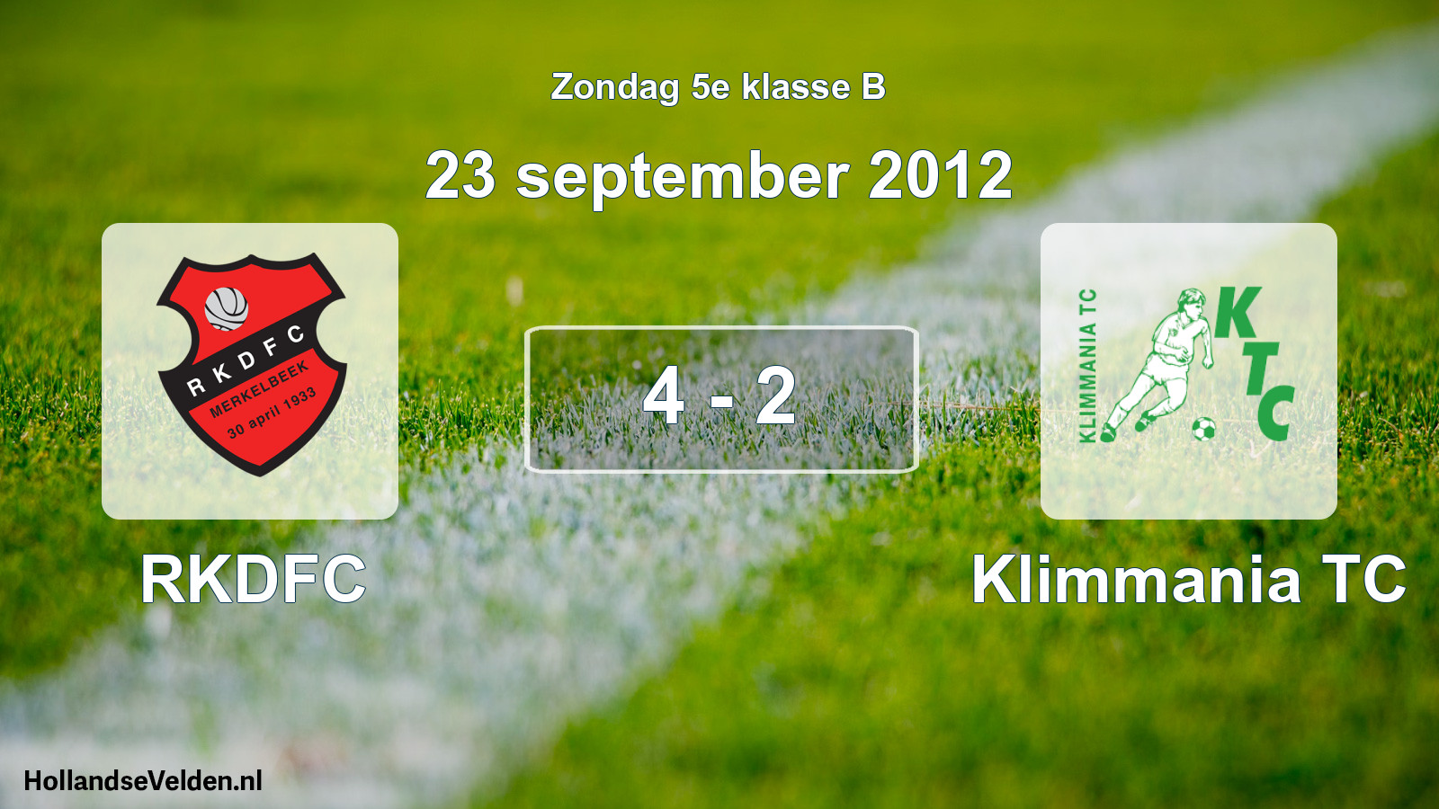 Total number of matches played: RKDFC - Klimmania TC 4 - 2 (23 September 2012)