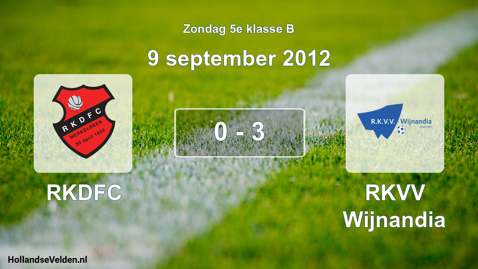 Total number of matches played: RKDFC - RKVV Wijnandia 0 - 3 (9 September 2012)