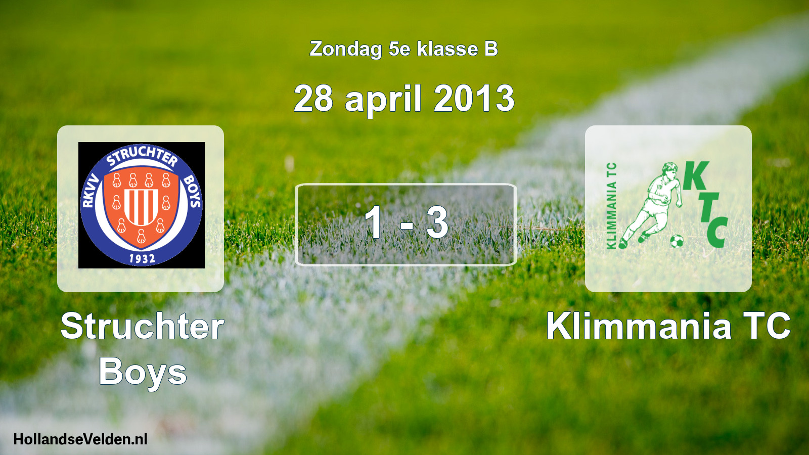 Total number of matches played: Struchter Boys - Klimmania TC 1 - 3 (28 April 2013)
