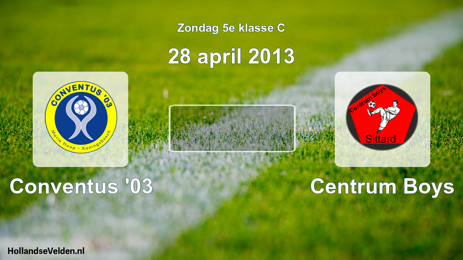 Scheduled Match: Conventus '03 - Centrum Boys (28 April 2013)