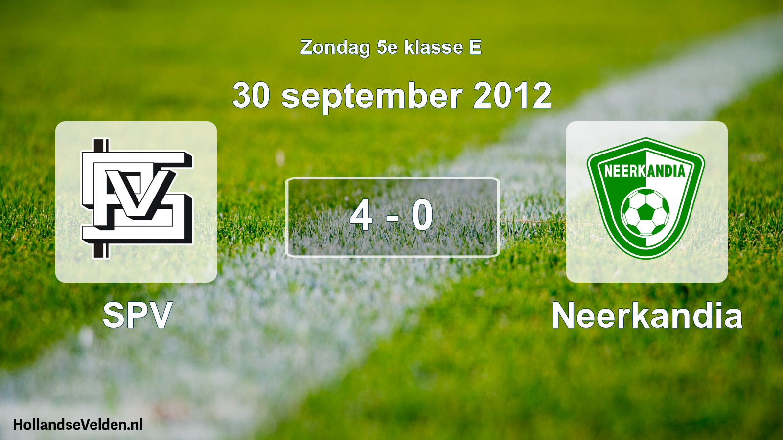 Total number of matches played: SPV - Neerkandia 4 - 0 (30 September 2012)