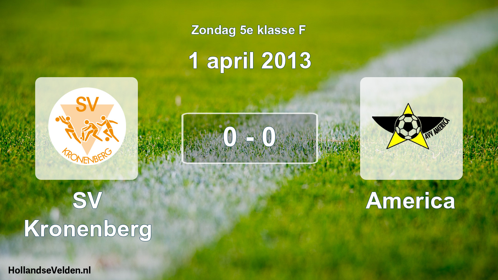 Total number of matches played: SV Kronenberg - America 0 - 0 (1 April 2013)