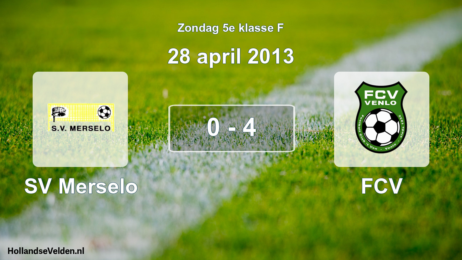 Total number of matches played: SV Merselo - FCV 0 - 4 (28 April 2013)