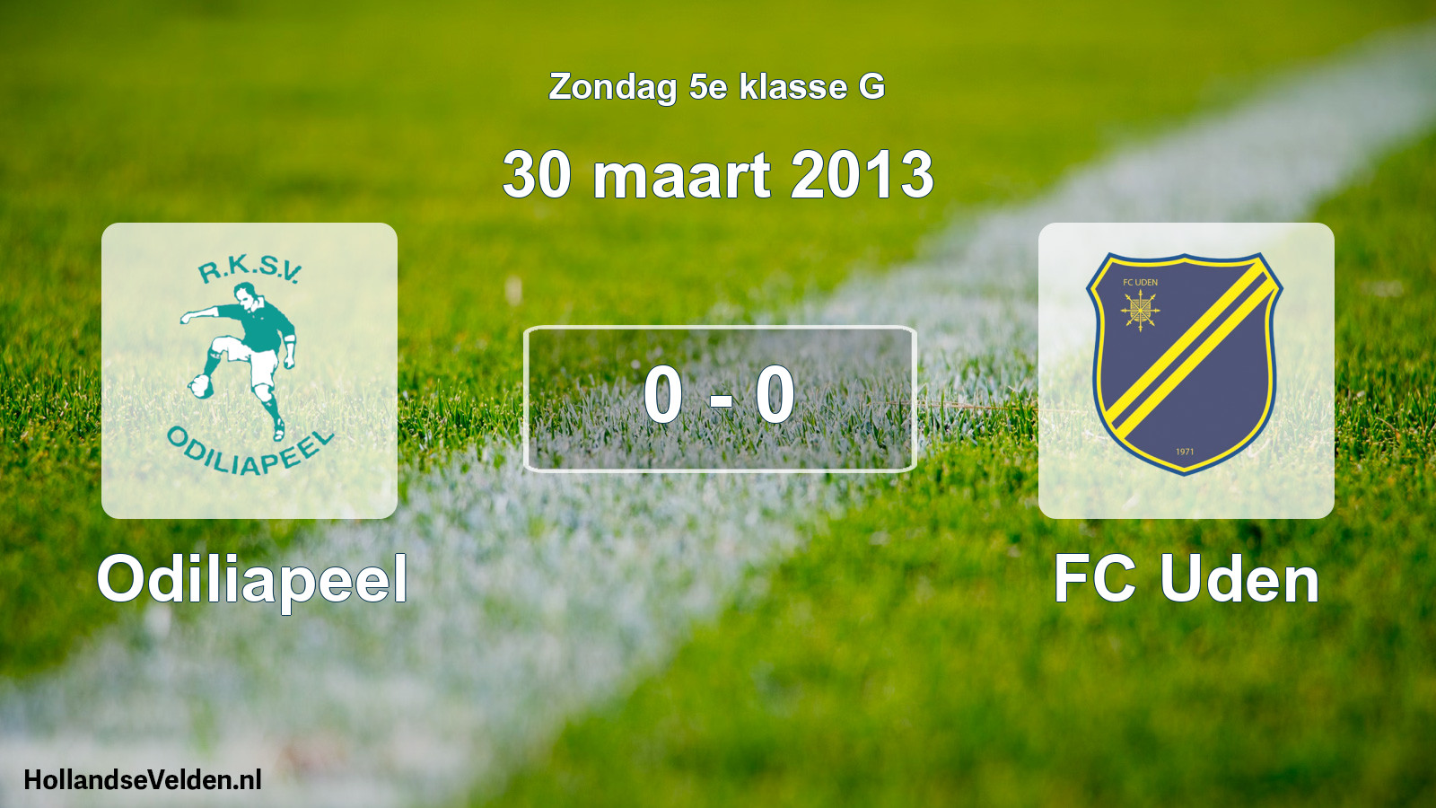 Total number of matches played: Odiliapeel - FC Uden 0 - 0 (30 March 2013)