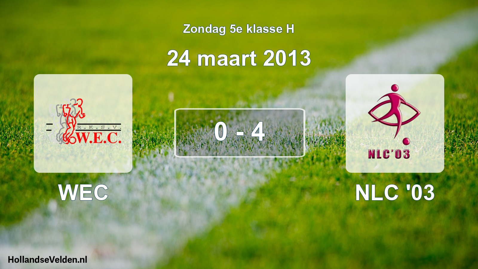 Total number of matches played: WEC - NLC '03 0 - 4 (24 March 2013)