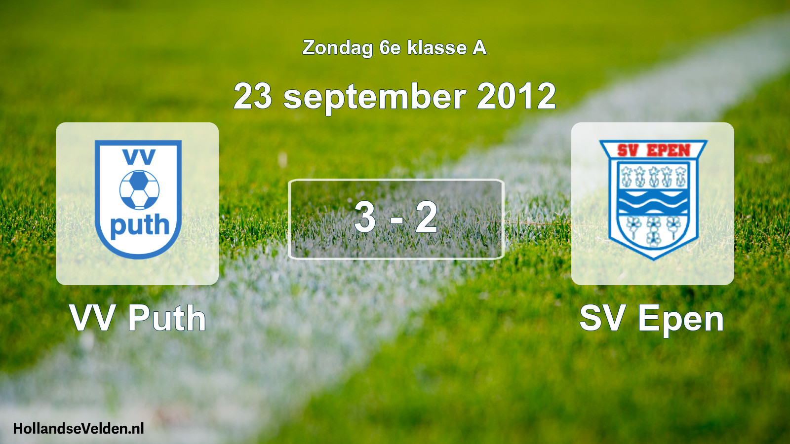 Total number of matches played: VV Puth - SV Epen 3 - 2 (23 September 2012)