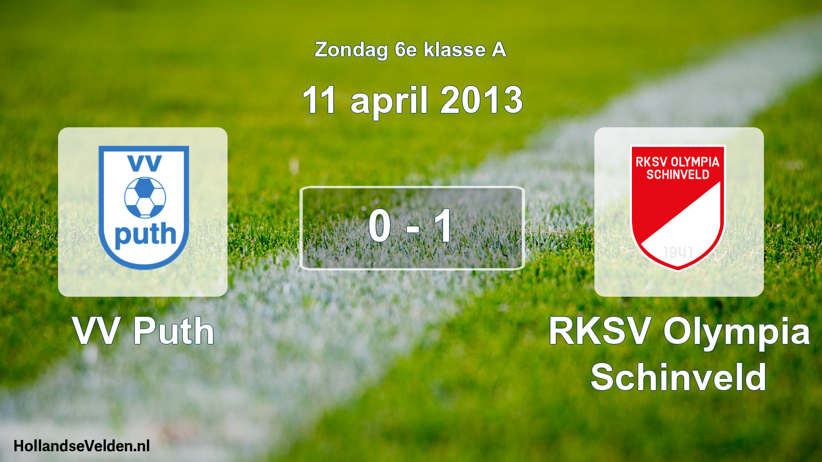 Total number of matches played: VV Puth - RKSV Olympia Schinveld 0 - 1 (11 April 2013)