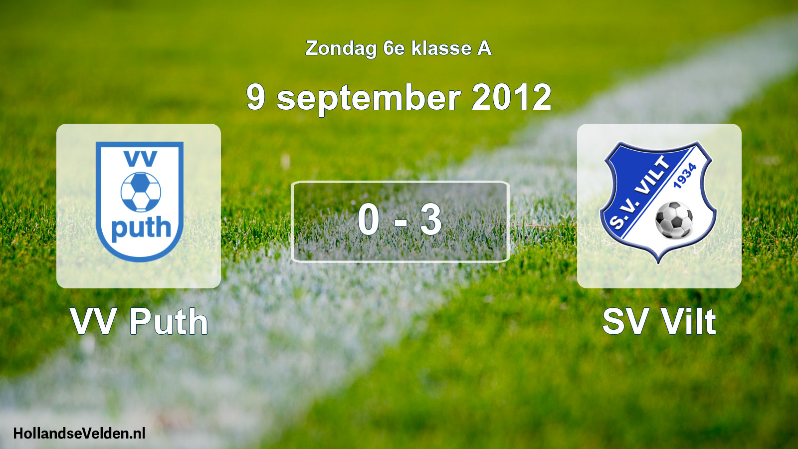 Total number of matches played: VV Puth - SV Vilt 0 - 3 (9 September 2012)