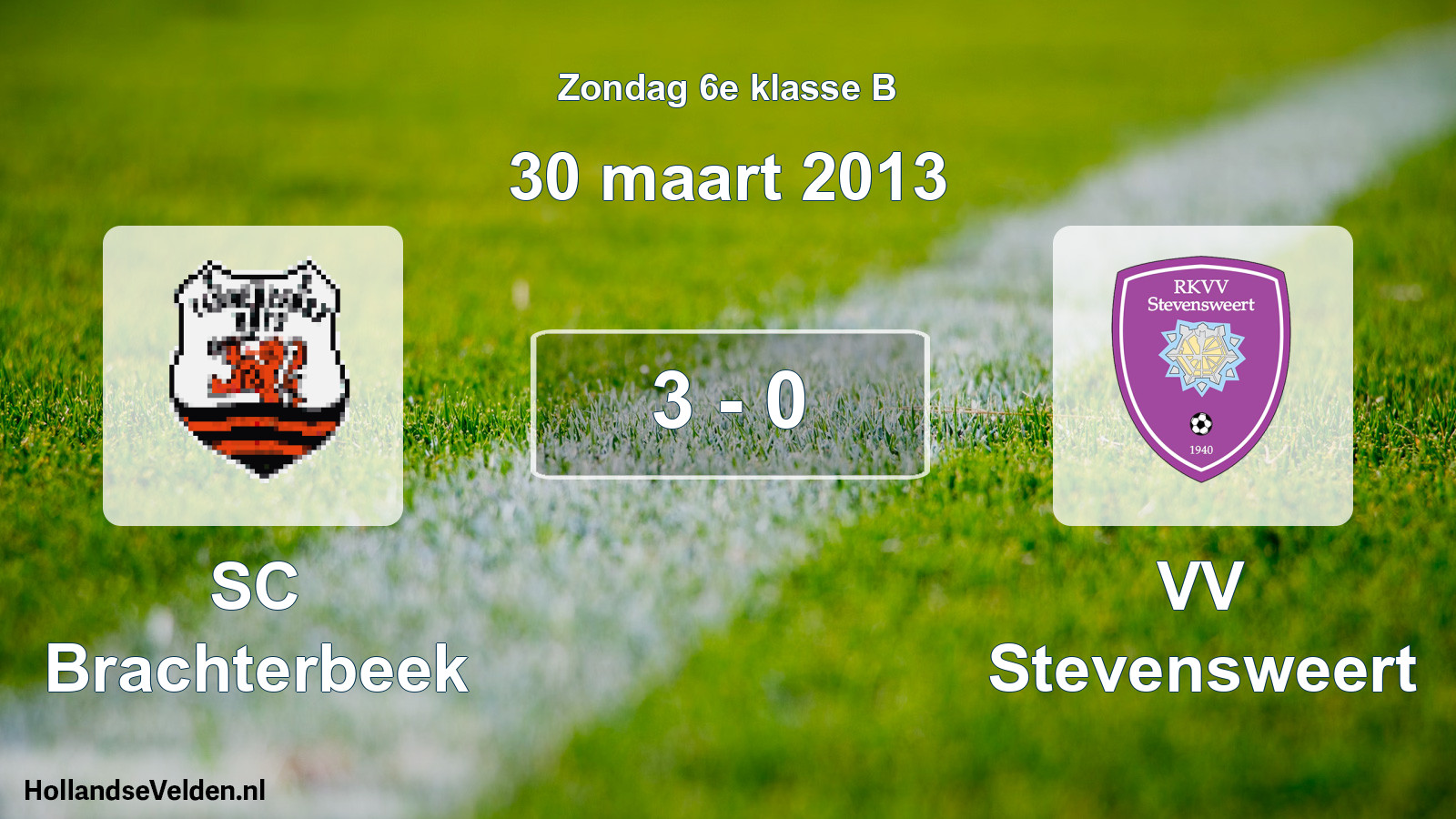 Total number of matches played: SC Brachterbeek - VV Stevensweert 3 - 0 (30 March 2013)
