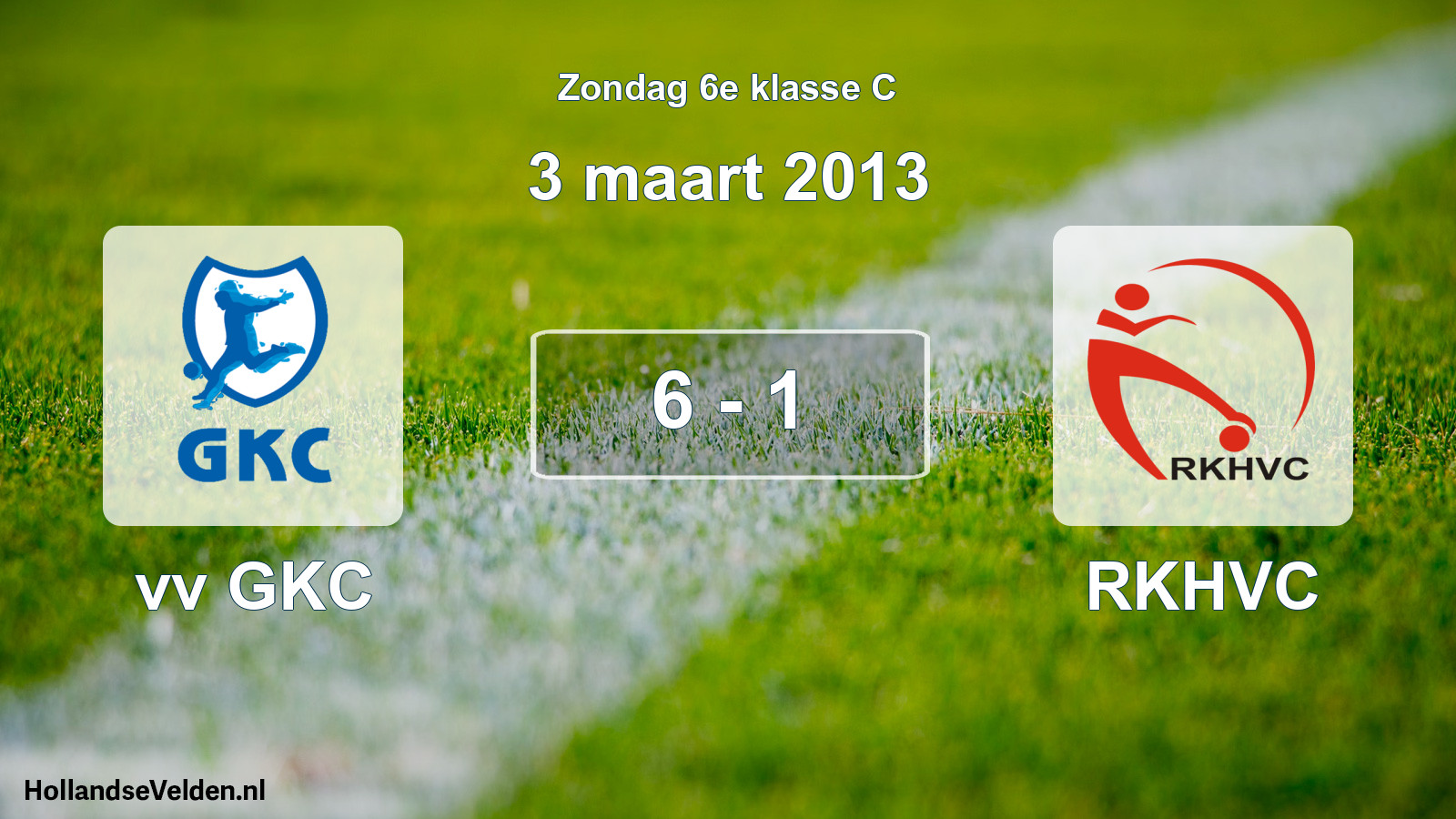 Total number of matches played: vv GKC - RKHVC 6 - 1 (3 March 2013)