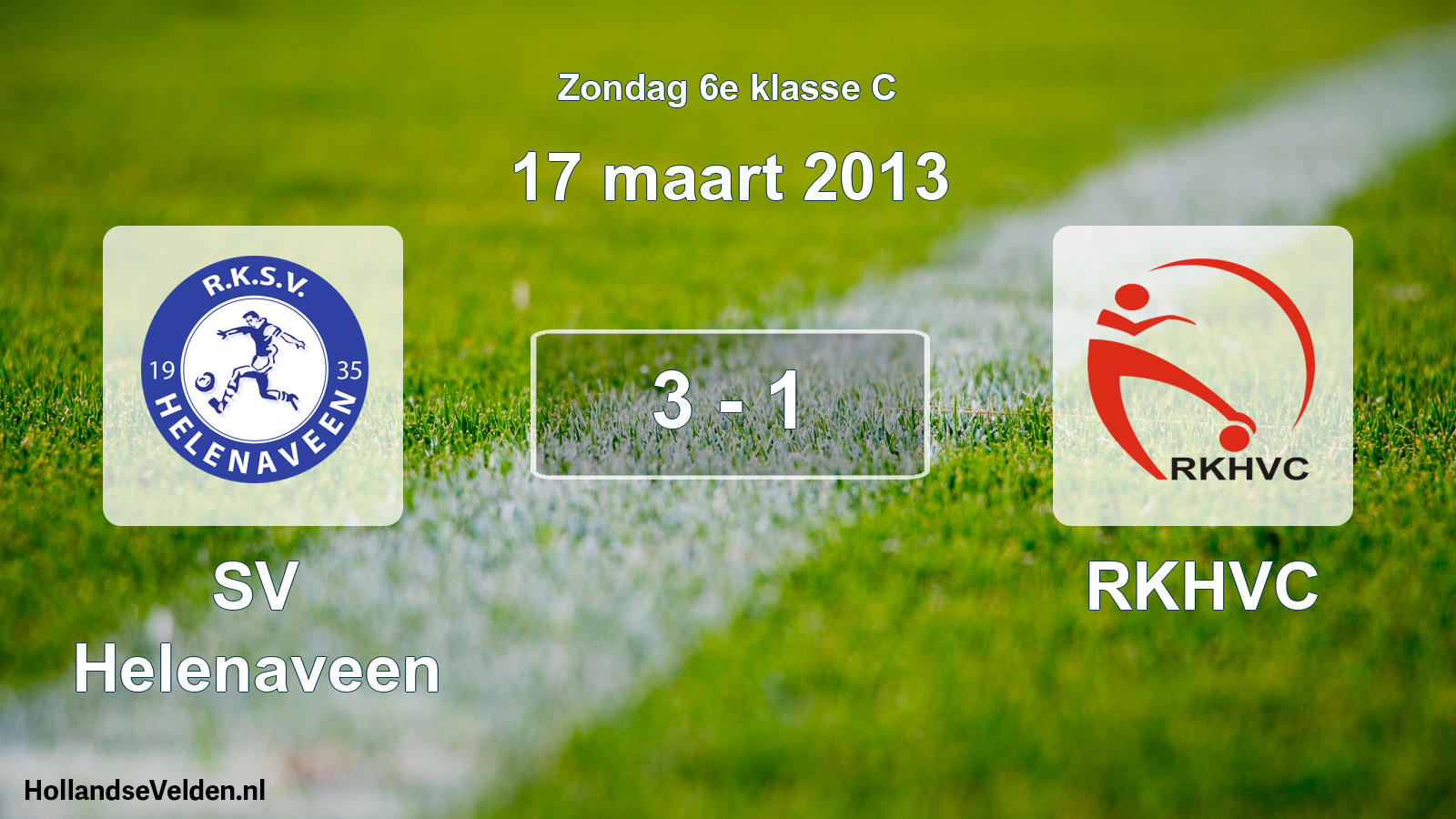Total number of matches played: SV Helenaveen - RKHVC 3 - 1 (17 March 2013)