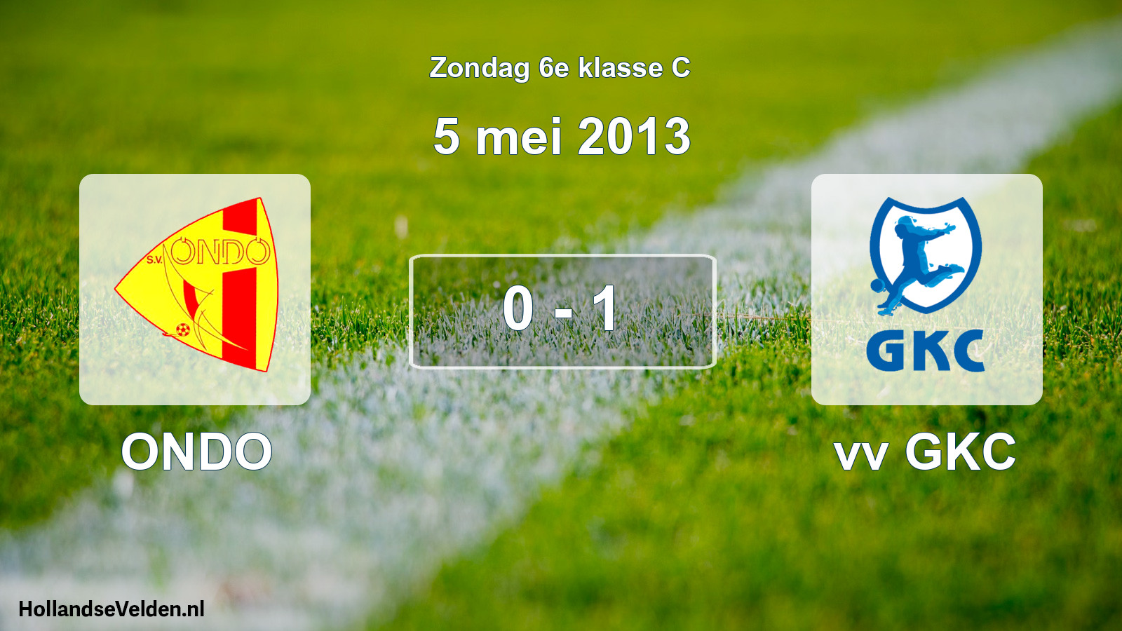 Total number of matches played: ONDO - vv GKC 0 - 1 (5 May 2013)
