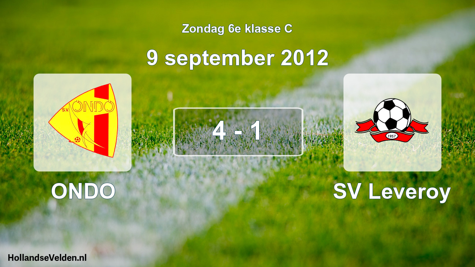 Total number of matches played: ONDO - SV Leveroy 4 - 1 (9 September 2012)