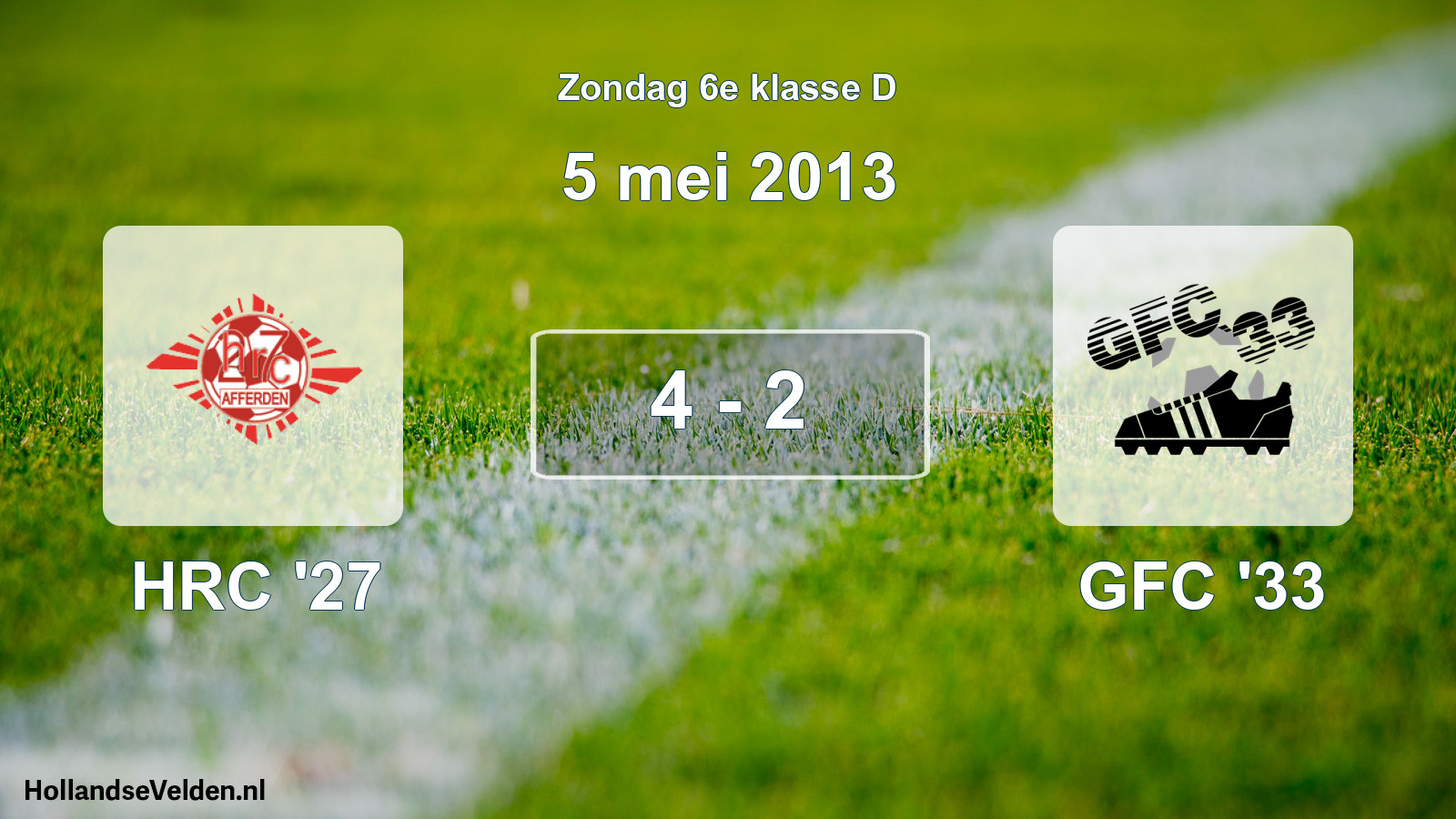 Total number of matches played: HRC '27 - GFC '33 4 - 2 (5 May 2013)