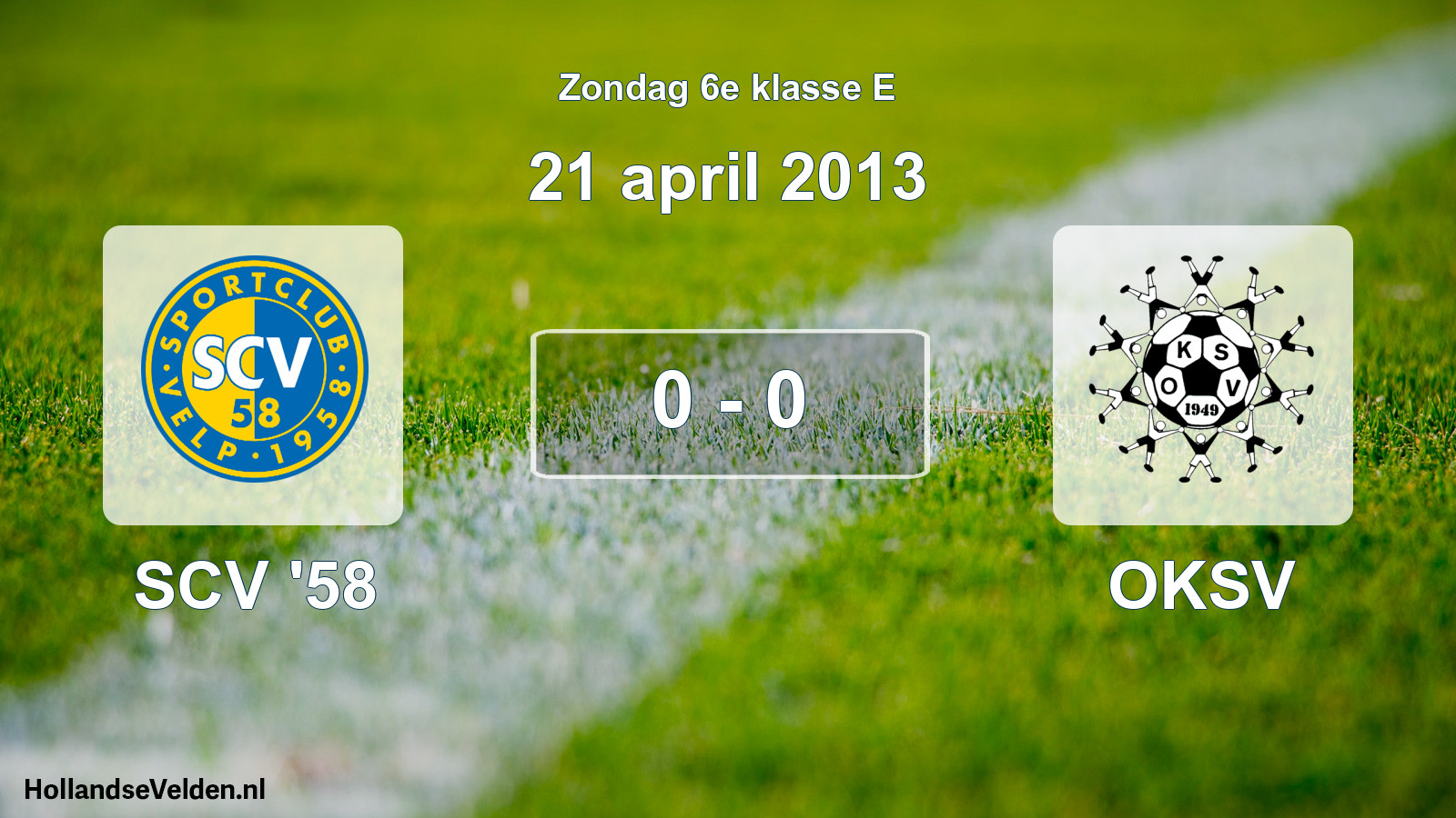 Total number of matches played: SCV '58 - OKSV 0 - 0 (21 April 2013)