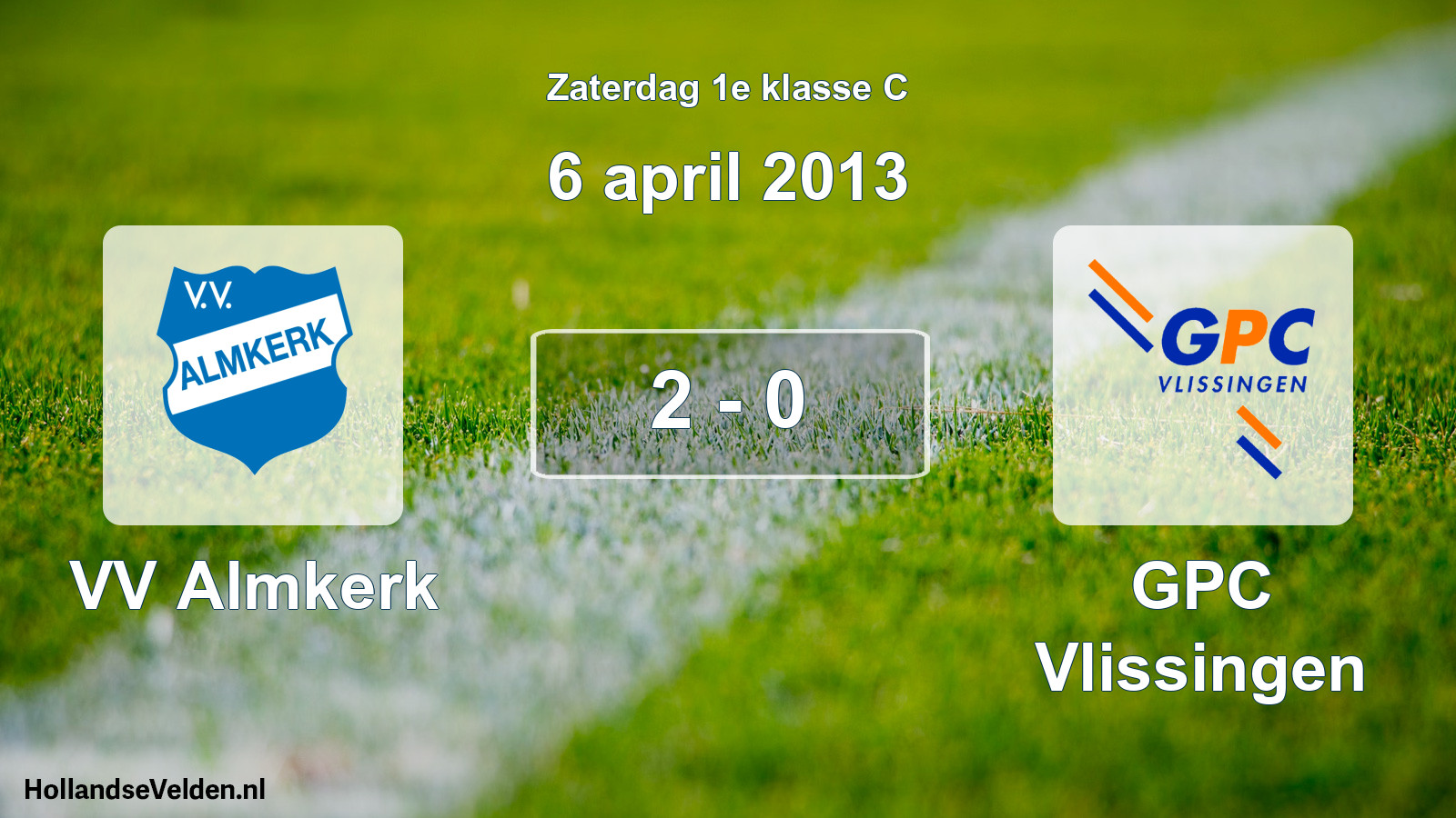 Total number of matches played: VV Almkerk - GPC Vlissingen 2 - 0 (6 April 2013)