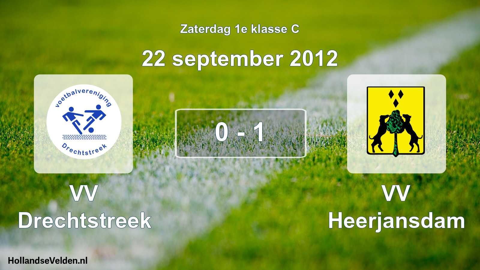 Total number of matches played: VV Drechtstreek - VV Heerjansdam 0 - 1 (22 September 2012)