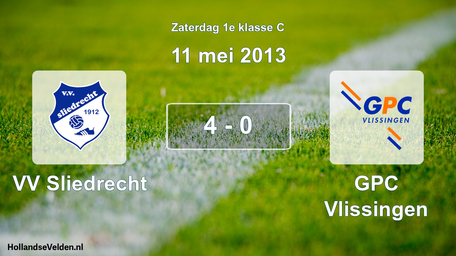 Total number of matches played: VV Sliedrecht - GPC Vlissingen 4 - 0 (11 May 2013)