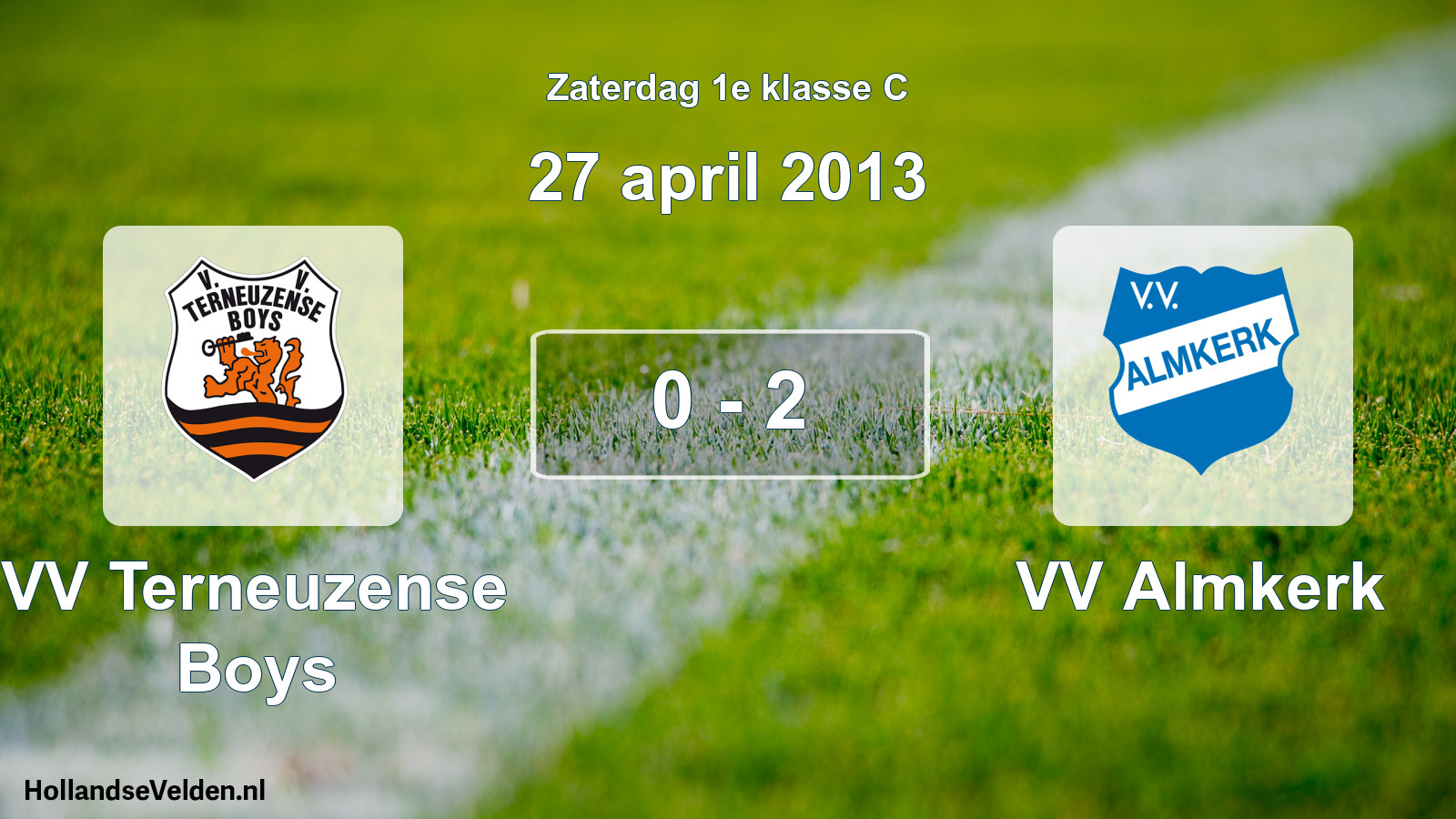 Total number of matches played: VV Terneuzense Boys - VV Almkerk 0 - 2 (27 April 2013)