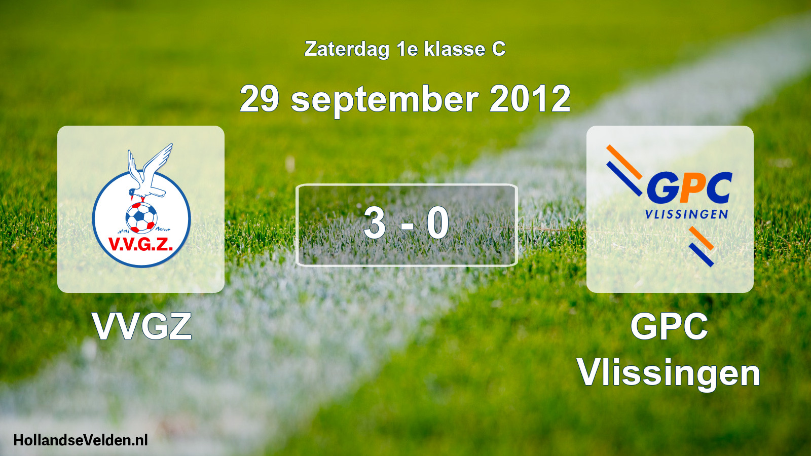 Total number of matches played: VVGZ - GPC Vlissingen 3 - 0 (29 September 2012)