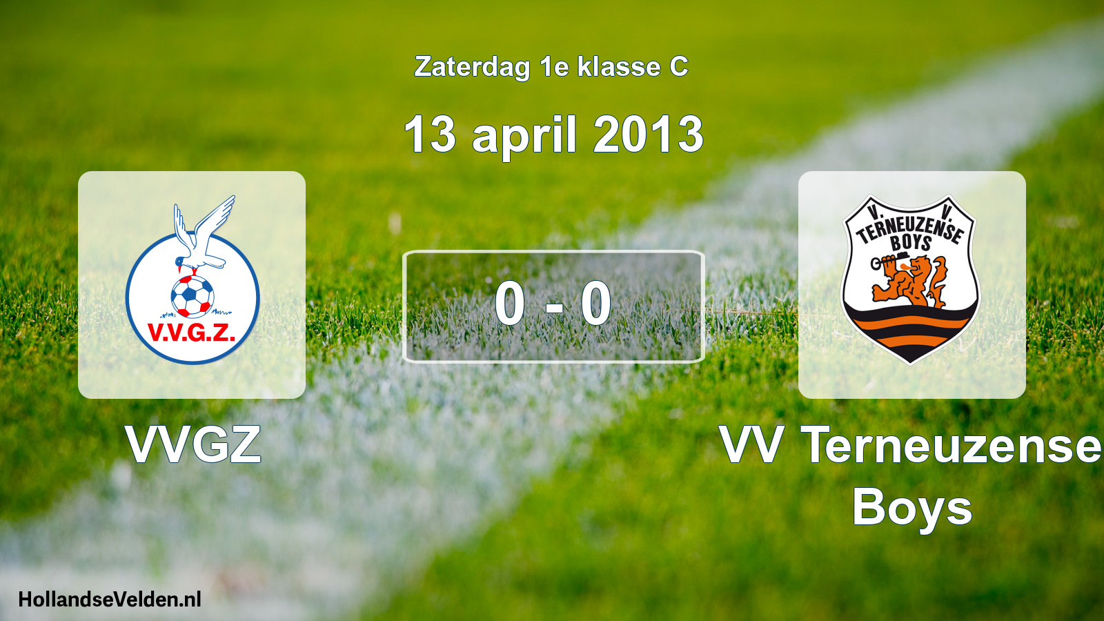 Total number of matches played: VVGZ - VV Terneuzense Boys 0 - 0 (13 April 2013)