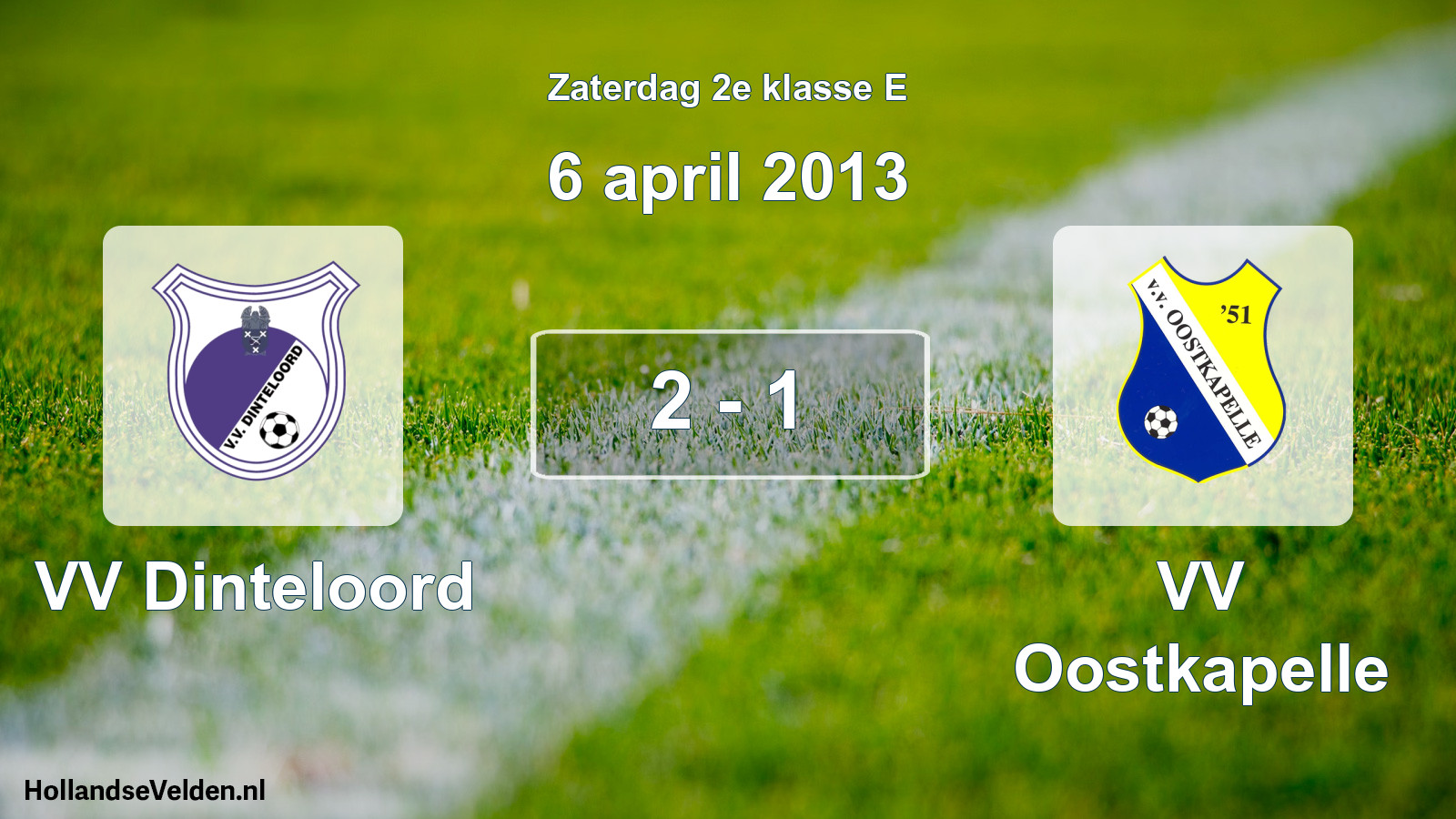 Total number of matches played: VV Dinteloord - VV Oostkapelle 2 - 1 (6 April 2013)