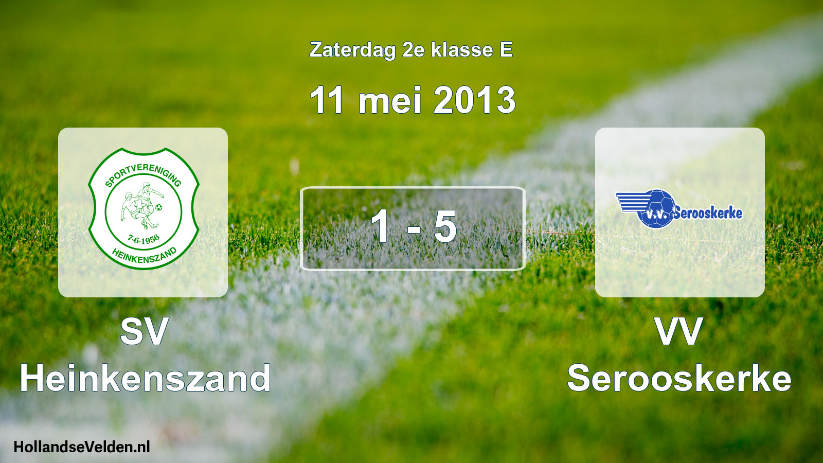 Total number of matches played: SV Heinkenszand - VV Serooskerke 1 - 5 (11 May 2013)