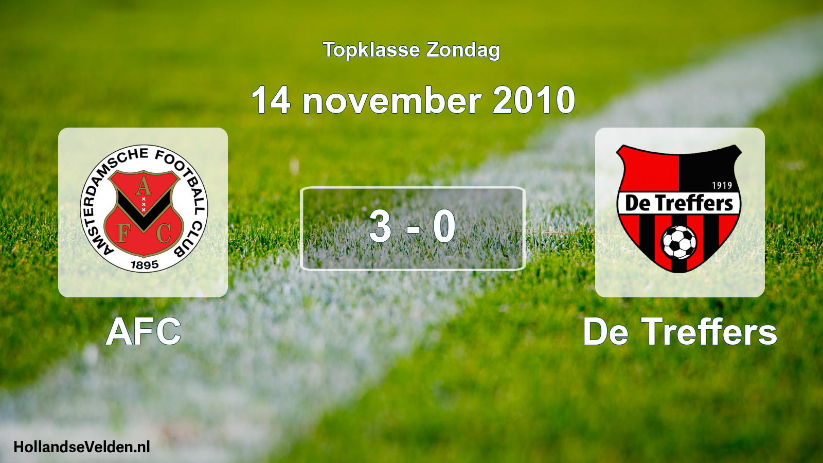 Total number of matches played: AFC - De Treffers 3 - 0 (14 November 2010)