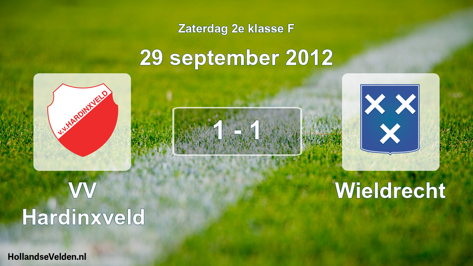Total number of matches played: VV Hardinxveld - Wieldrecht 1 - 1 (29 September 2012)