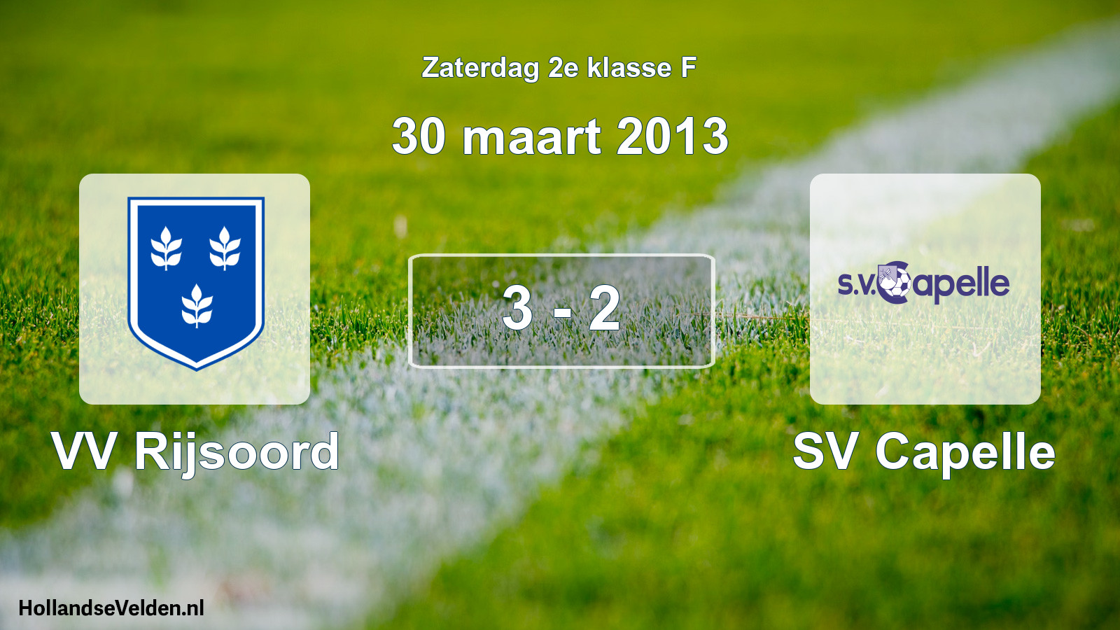 Total number of matches played: VV Rijsoord - SV Capelle 3 - 2 (30 March 2013)