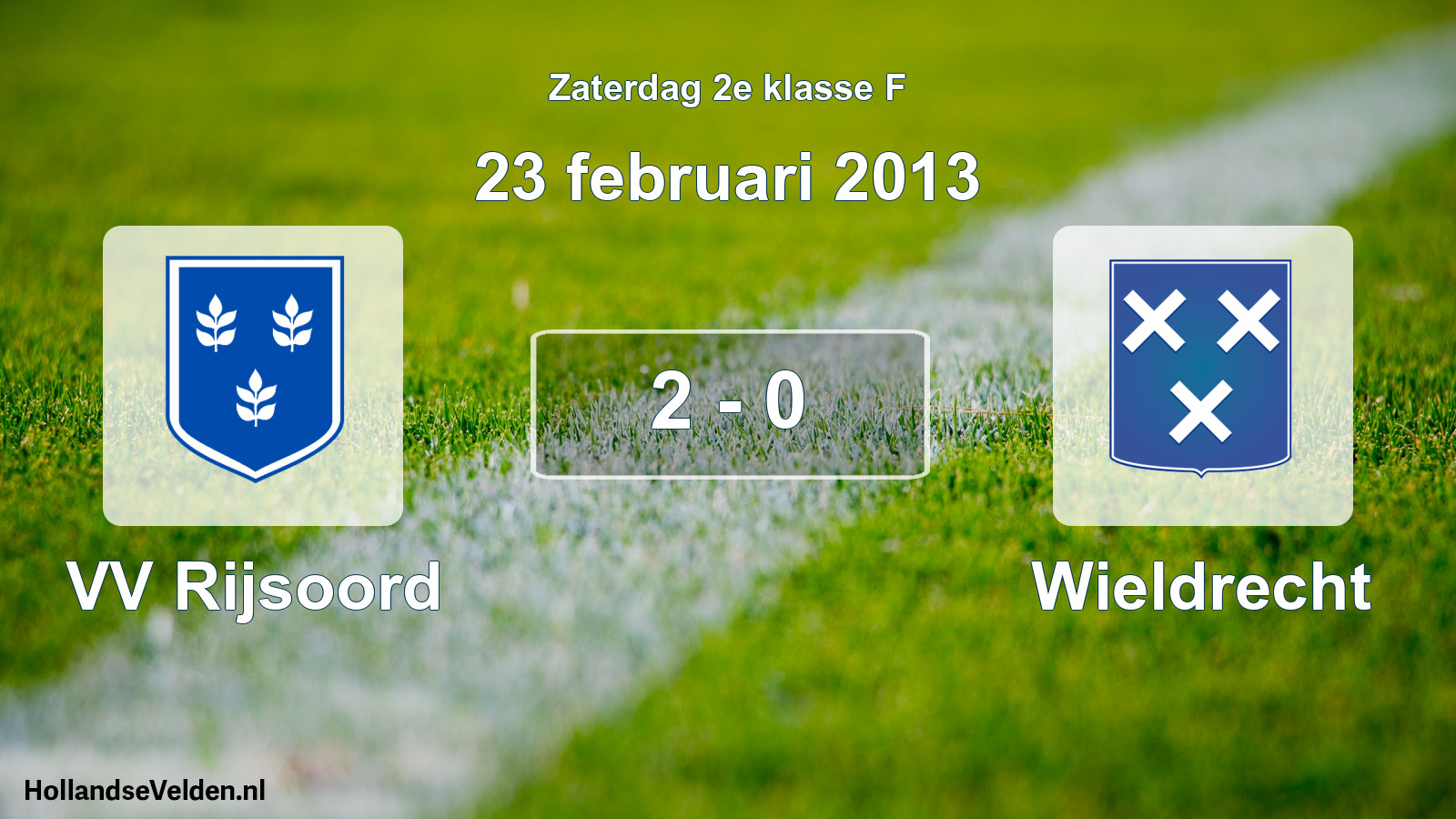 Total number of matches played: VV Rijsoord - Wieldrecht 2 - 0 (23 February 2013)