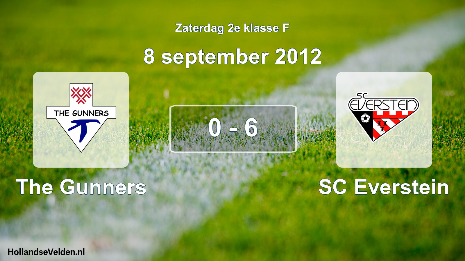 Total number of matches played: The Gunners - SC Everstein 0 - 6 (8 September 2012)